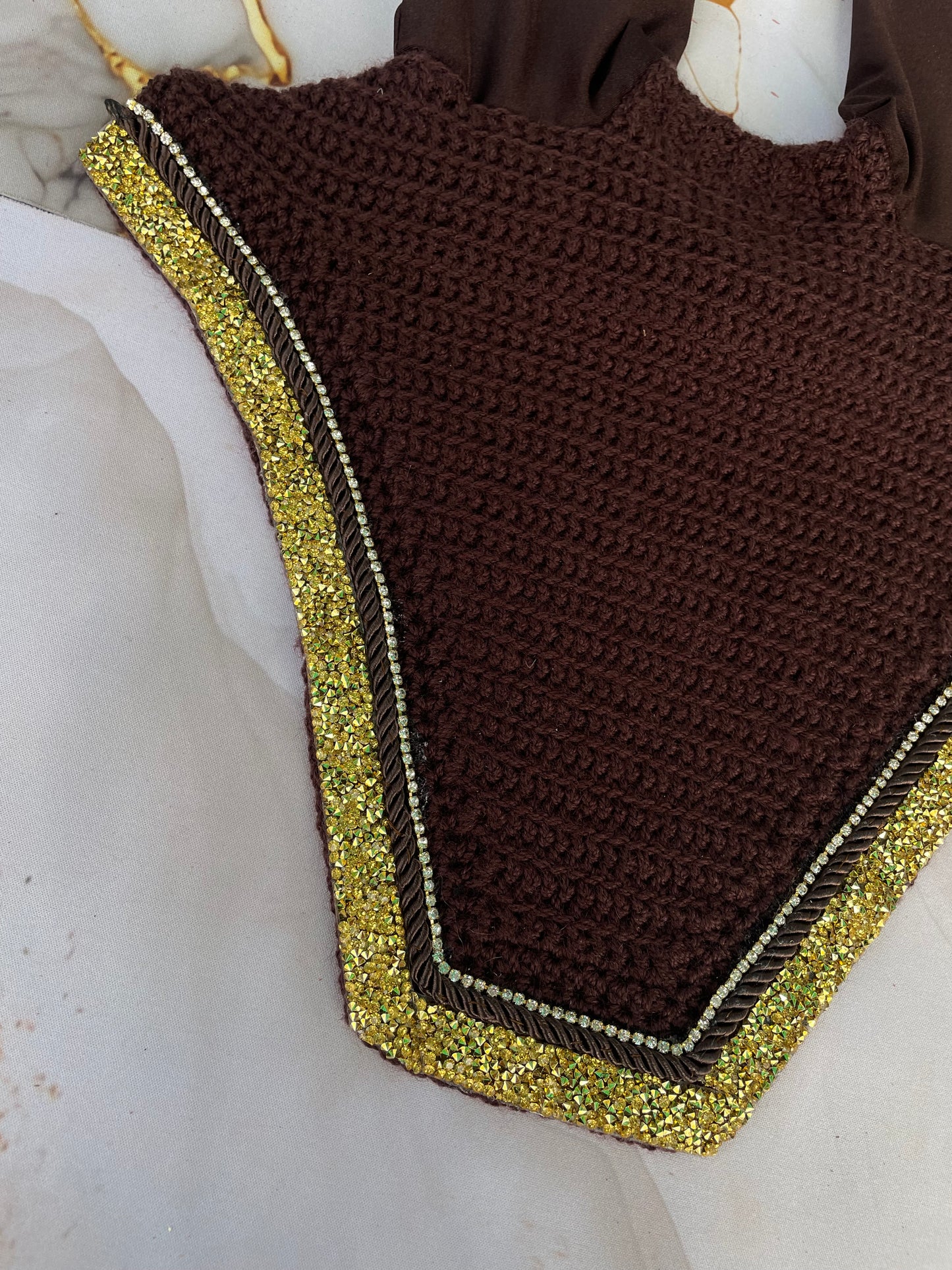 Brown & gold bonnet