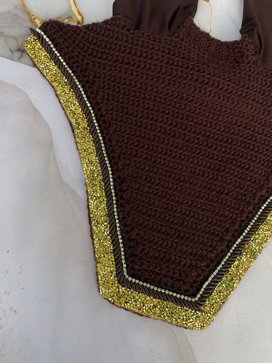 Brown & gold bonnet